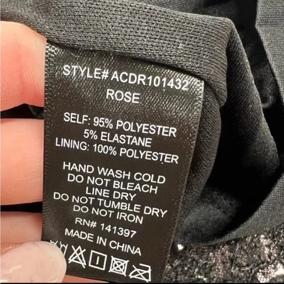 NWT ASTR The Label Sequin Mini Dress Asymmetrical‎ Party Cocktail Stretch Large - Picture 8 of 8